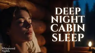 Small Wooden Cabin in Deep Night | Calm Sleep Story | Whispered Nights