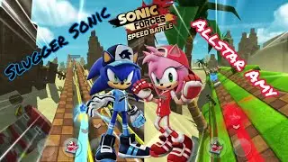 Sonic Forces Speed Battle Slugger Sonic and All star Amy Gameplay (HD Widescreen)