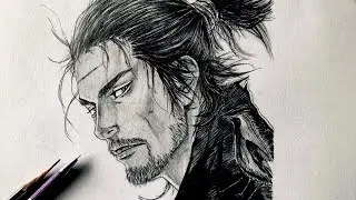 How To Draw Musashi Miyamoto From Vagabond Step By Step #drawing #anime #art