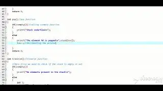 Stack implementation in C using Array