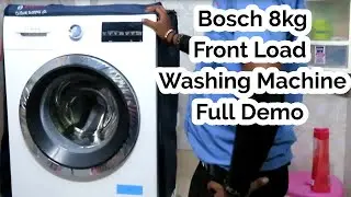 Bosch 8kg Serie-6 front load washing machine full Demo + Review 2019 in Hindi-BOSCH-Laundry machine