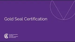 Gold Seal information webinar
