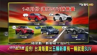 超夯！台灣每賣出五輛新車有一輛就是SUV 地球黃金線 20160616 (完整版)