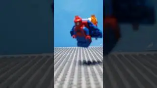 Spidey has a jetpack!? #lego #stopmotion #kidsvideo #marvel #spiderman #superheros #legoplay