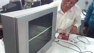 Falla vertical de un tv