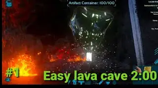 Easy lava cave 2 minute record #ark #arkmobile #arkcave #cave #lava