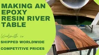 Making Epoxy Resin River Wood Table in India, At Home, Art for Beginners- Epoxy Resin Table Pour