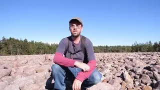 Hiking the Boulder Field trail at Hickory Run state park