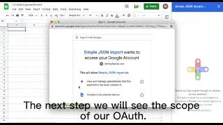 Simple JSON Import - OAuth Consent Screen Demo Video