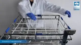 Beladen von Glaswaren - Glaswaren-Korb f&uuml;r Module und Glaswarenkorb 3-etagig