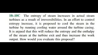 The entropy of steam increases in actual steam turbines as a result of irreversibilities. In an effo