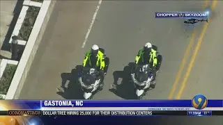 Police procession through Gaston County for National Police Week