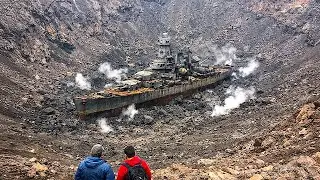 Missing WWII Battleship Found Inside a Dormant Volcano