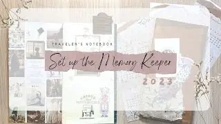 📚TRAVELER’s Notebook | 2023 Setup A Vision Board in Memory Keeper Techo | Regular Size☕