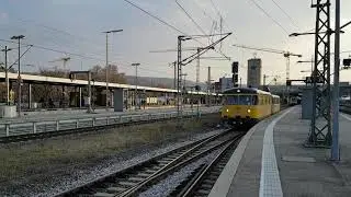 Messwagen 726 002 bei der Ausfahrt aus Stuttgart HBF.