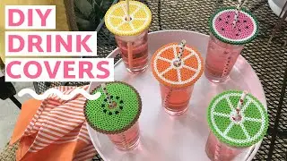 DIY Fuse Bead Drink Covers + Coasters | Perler Bead Ideas