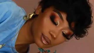 Warm Smokey Glitter Makeup Look | MakeupTiffanyJ