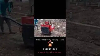 Walk Behind Roller working on site