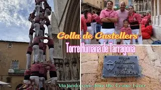 Impresionante torre humana frente a la Catedral de Tarragona | Castellers en vivo narrado en espa&ntilde;ol