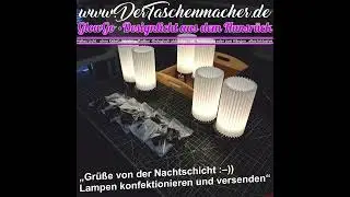 Gr&uuml;&szlig;e von der Nachtschicht :-)) Helles Licht - ohne Kabel - Wiederaufladbar -Biologisch abbaubar