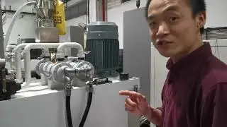 Installation of cap compression molding machine Hydraulic station oil filling