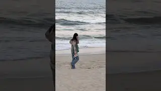 An evening stroll along the beach in Da Nang, Vietnam