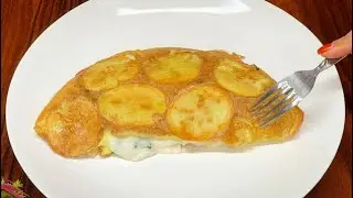 Traditional Spanish Omelette with ONLY 3 ingredients! E Cheap, Fast and incredibly DELICIOUS! 😋😍