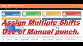 Assign Multiple Shifts to employee & use of Manual punch in realtime web software