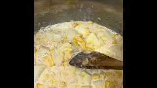 How to make easy corn chowder@CooknSew_with_Sharon 