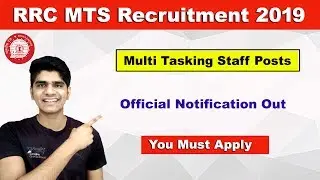 RRC MTS Recruitment 2019 | Official Notice Out | level 1 Post