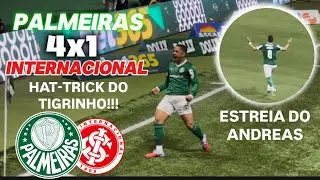 #VLOG - PALMEIRAS 4x1 INTERNACIONAL - HAT-TRICK DO TIGRINHO E ESTREIA DO ANDREAS