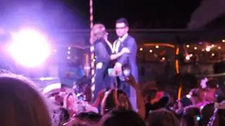 Jordan Knight dancing with argentinian blockhead [NKOTB cruise 2014- Masquerade Night]