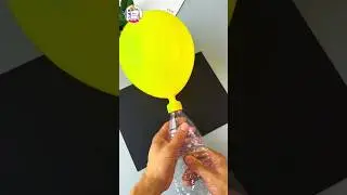 Don&rsquo;t throw away the mineral water bottle, use it to make a fun balloon pump! Diy craft 💡😃 #shorts