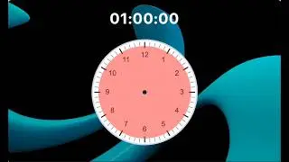 60 Minute Countdown Timer | Digital + Analog Clock Visual | No Music | Full Screen