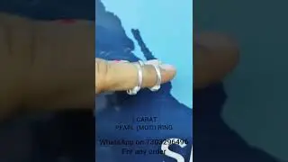 925 Silver One Carat Moti (Pearl) Rings