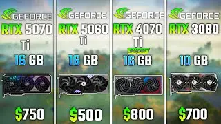 RTX 5070 Ti vs RTX 5060 Ti vs RTX 4070 Ti SUPER vs RTX 3080 | Test in 6 Games