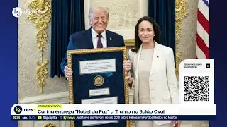 Corina entrega &ldquo;Nobel da Paz&rdquo; a Trump no Sal&atilde;o Oval &ndash; 16/01/2026 &ndash; Lig News