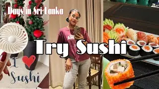 Sushi කෑවා 🍣🥢Salmon and Maki Sri Lanka #vlog #fypシ゚viral #food #sinhala #srilanka #salmon  #sushi 