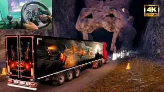 Halloween Event Map 🎃 - Euro Truck simulator 2 - Steering Wheel + Shifter Gameplay 
