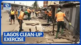 Task Force, LAGESC, Others Destroy Illegal Structures At Obalende