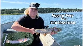 Jigging Deep For Rainbow Trout (Dragon lake)