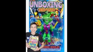 RETRO CLASSIC MARVEL UNIVERSE TOY BIZ GREEN GOBLIN FIGURE UNBOXING X REVIEW
