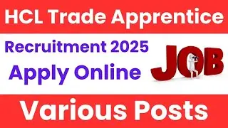 HCL Trade Apprentice Recruitment 2025: Apply for 209 | Eligibility | Age | Form date | Last date ?