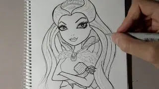 Comment dessiner Raven Queen de Ever After High étape par étape