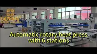 One set of 6 stations automatic rotary heat press machine sent to my customer from USA#heattransfer