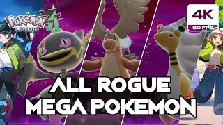 Pokemon Legends Z-A - All Rogue Mega Pokemon (4K 60 FPS Nintendo Switch 2)