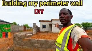 DIY building my perimeter wall in my village in Lusaka 