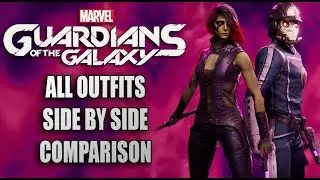 Marvel's Guardians of The Galaxy  - All Outfits Comparison Comics & Movie Side By Side