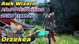 [BDO] Awakening Wizard Orzekea 24300 trash/hr After Combat Overhaul 각성 위자드 오르제키아 전투시스템 개편후