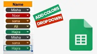 How to create drop down list in google sheets with color